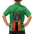 Personalised Zambia Family Matching Short Sleeve Bodycon Dress and Hawaiian Shirt Flag Style Mix Kente Pattern