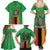 Personalised Zambia Family Matching Summer Maxi Dress and Hawaiian Shirt Flag Style Mix Kente Pattern