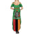 Personalised Zambia Family Matching Summer Maxi Dress and Hawaiian Shirt Flag Style Mix Kente Pattern