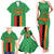 Personalised Zambia Family Matching Tank Maxi Dress and Hawaiian Shirt Flag Style Mix Kente Pattern