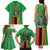 Personalised Zambia Family Matching Tank Maxi Dress and Hawaiian Shirt Flag Style Mix Kente Pattern