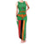 Personalised Zambia Family Matching Tank Maxi Dress and Hawaiian Shirt Flag Style Mix Kente Pattern