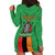 Personalised Zambia Hoodie Dress Flag Style Mix Kente Pattern