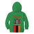 Personalised Zambia Kid Hoodie Flag Style Mix Kente Pattern