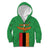 Personalised Zambia Kid Hoodie Flag Style Mix Kente Pattern