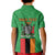 Personalised Zambia Kid Polo Shirt Flag Style Mix Kente Pattern