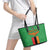 Personalised Zambia Leather Tote Bag Flag Style Mix Kente Pattern