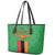 Personalised Zambia Leather Tote Bag Flag Style Mix Kente Pattern