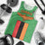 Personalised Zambia Men Tank Top Flag Style Mix Kente Pattern