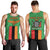 Personalised Zambia Men Tank Top Flag Style Mix Kente Pattern