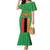 Personalised Zambia Mermaid Dress Flag Style Mix Kente Pattern