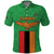 Personalised Zambia Polo Shirt Flag Style Mix Kente Pattern