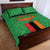 Personalised Zambia Quilt Bed Set Flag Style Mix Kente Pattern