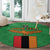 Personalised Zambia Round Carpet Flag Style Mix Kente Pattern