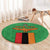 Personalised Zambia Round Carpet Flag Style Mix Kente Pattern