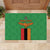 Personalised Zambia Rubber Doormat Flag Style Mix Kente Pattern