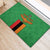 Personalised Zambia Rubber Doormat Flag Style Mix Kente Pattern