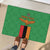 Personalised Zambia Rubber Doormat Flag Style Mix Kente Pattern