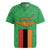 Personalised Zambia Rugby Jersey Flag Style Mix Kente Pattern