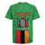 Personalised Zambia Rugby Jersey Flag Style Mix Kente Pattern