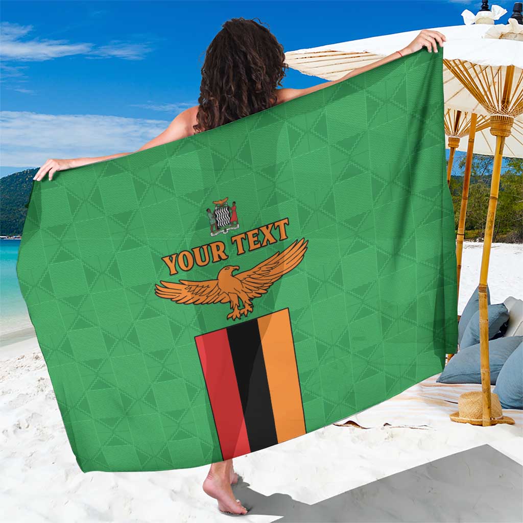 Personalised Zambia Sarong Flag Style Mix Kente Pattern