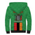 Personalised Zambia Sherpa Hoodie Flag Style Mix Kente Pattern