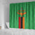 Personalised Zambia Shower Curtain Flag Style Mix Kente Pattern