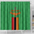 Personalised Zambia Shower Curtain Flag Style Mix Kente Pattern