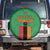 Personalised Zambia Spare Tire Cover Flag Style Mix Kente Pattern