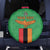 Personalised Zambia Spare Tire Cover Flag Style Mix Kente Pattern