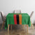 Personalised Zambia Tablecloth Flag Style Mix Kente Pattern