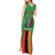 Personalised Zambia Tank Maxi Dress Flag Style Mix Kente Pattern