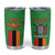 Personalised Zambia Tumbler Cup Flag Style Mix Kente Pattern