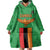 Personalised Zambia Wearable Blanket Hoodie Flag Style Mix Kente Pattern