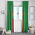 Personalised Zambia Window Curtain Flag Style Mix Kente Pattern