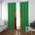 Personalised Zambia Window Curtain Flag Style Mix Kente Pattern