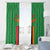 Personalised Zambia Window Curtain Flag Style Mix Kente Pattern