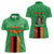 Personalised Zambia Women Polo Shirt Flag Style Mix Kente Pattern