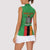 Personalised Zambia Women Sleeveless Polo Shirt Flag Style Mix Kente Pattern