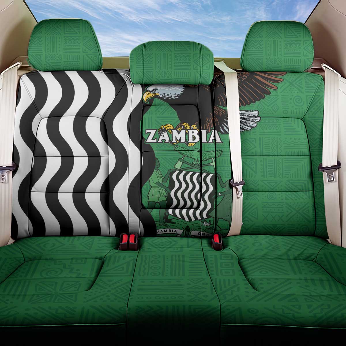 Zambia Back Car Seat Cover One Zambia One Nation