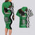 Zambia Couples Matching Long Sleeve Bodycon Dress and Hawaiian Shirt One Zambia One Nation