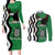 Zambia Couples Matching Long Sleeve Bodycon Dress and Long Sleeve Button Shirt One Zambia One Nation