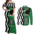 Zambia Couples Matching Off Shoulder Maxi Dress and Long Sleeve Button Shirt One Zambia One Nation