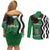 Zambia Couples Matching Off Shoulder Short Dress and Long Sleeve Button Shirt One Zambia One Nation