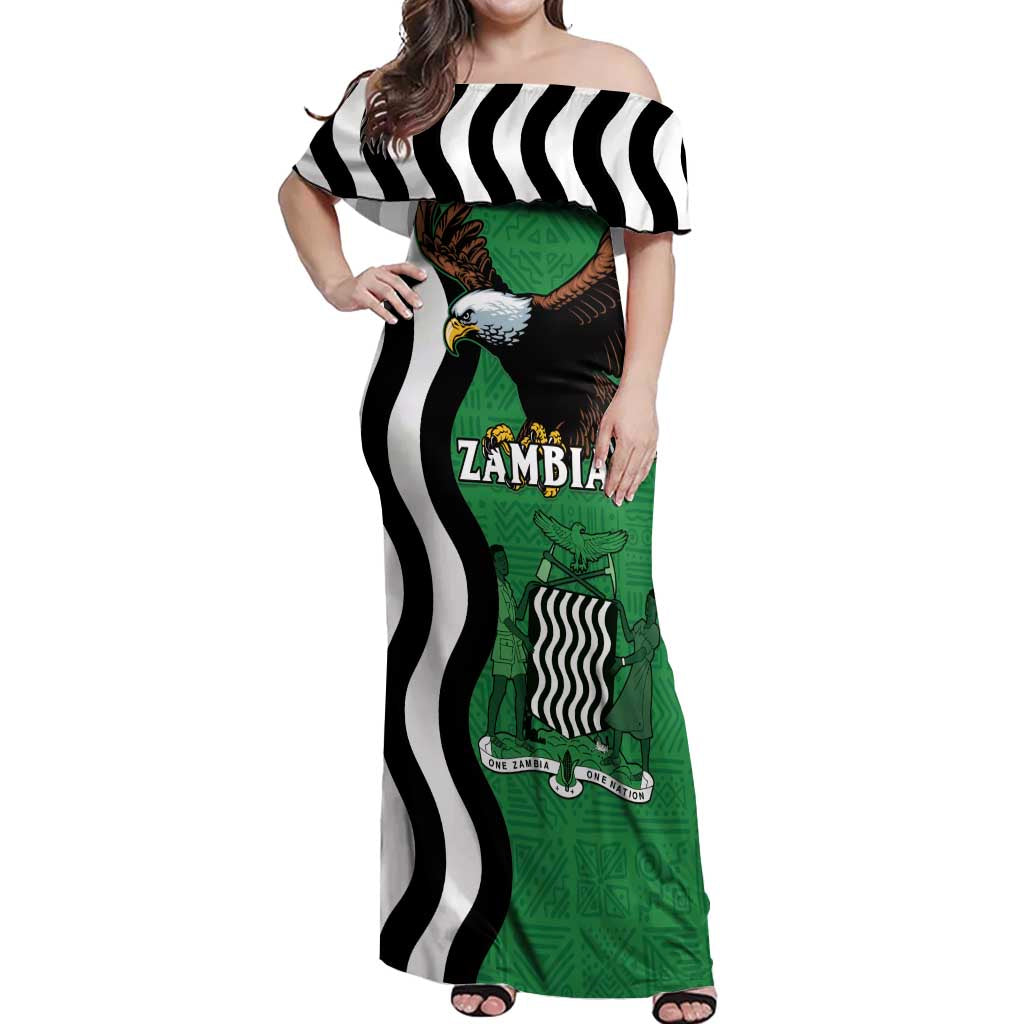 Zambia Off Shoulder Maxi Dress One Zambia One Nation