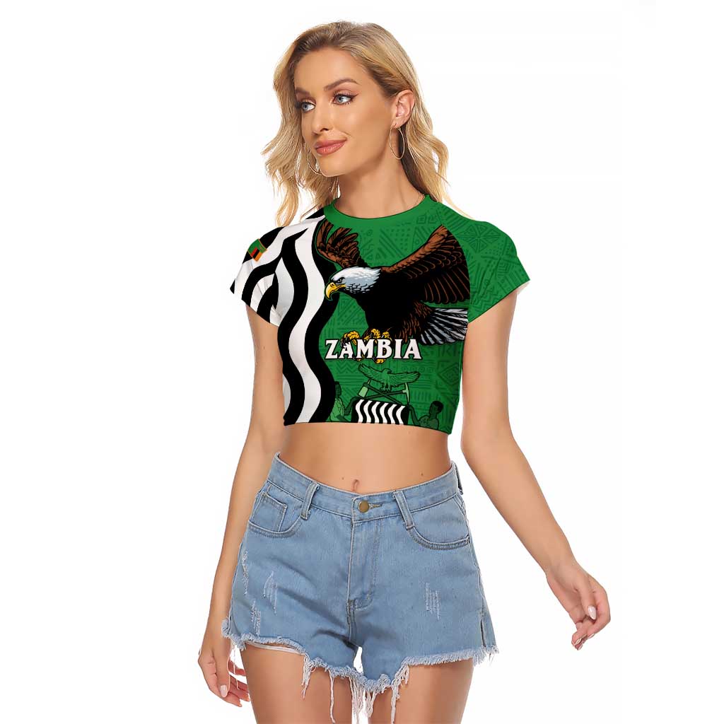 Zambia Raglan Cropped T Shirt One Zambia One Nation