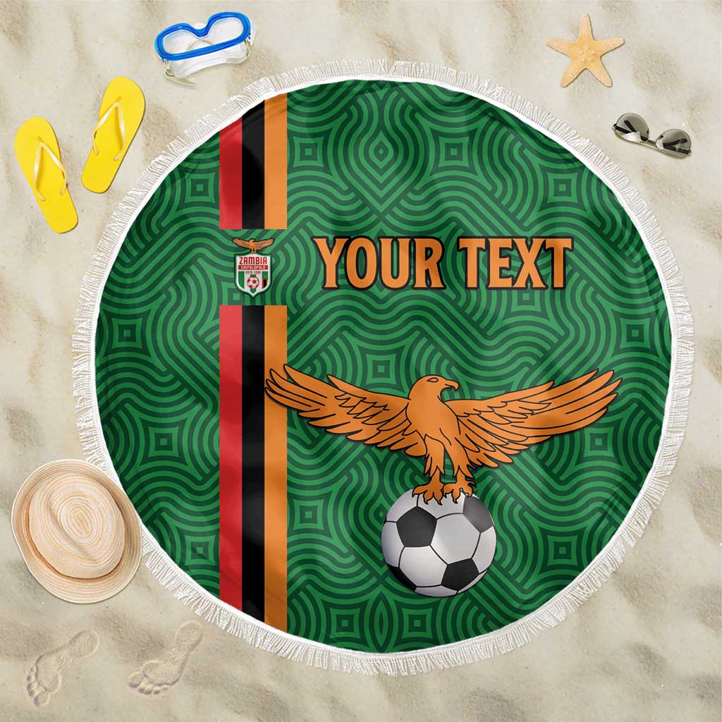 Custom Zambia Football Beach Blanket Go Copper Bullets