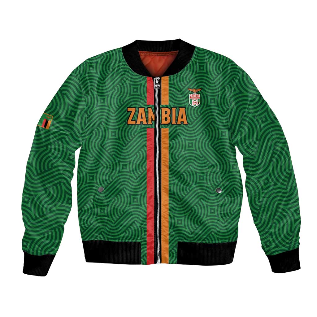 Custom Zambia Football Bomber Jacket Go Copper Bullets