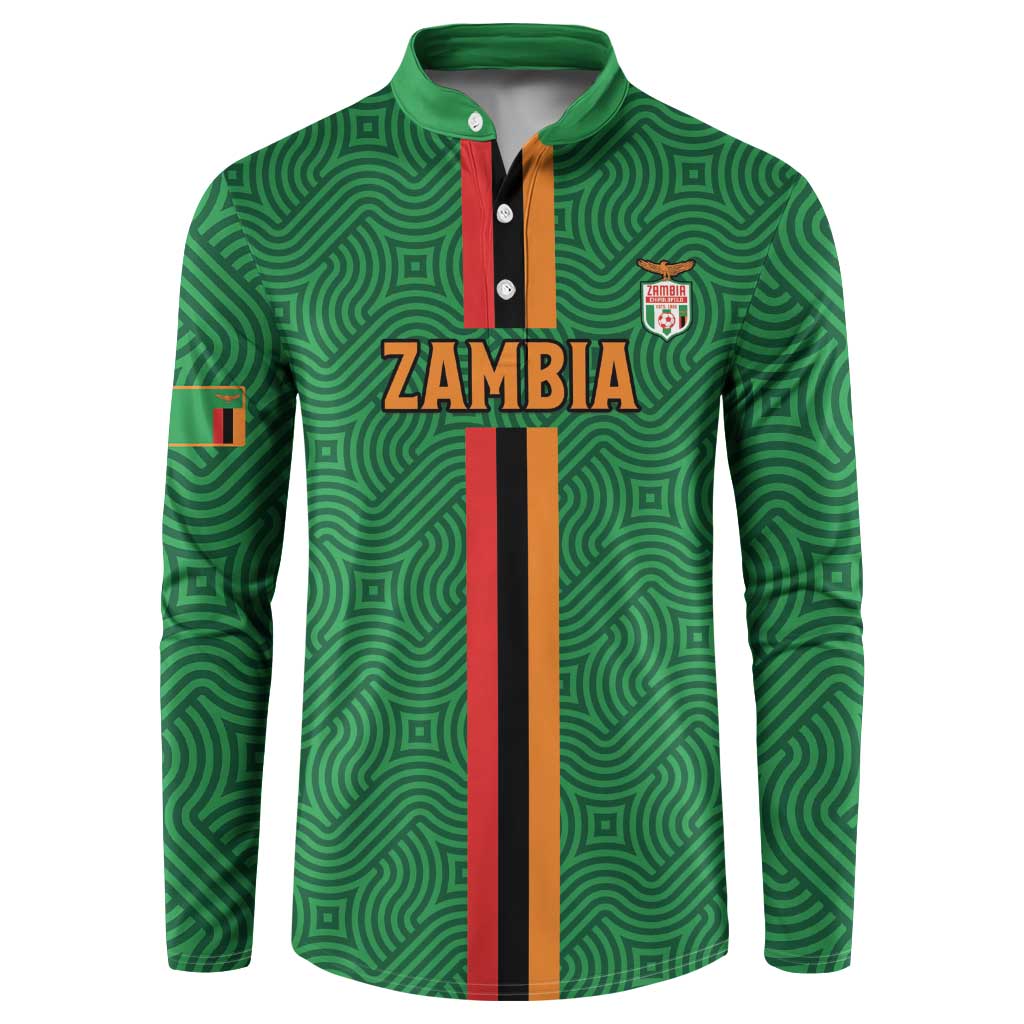 Custom Zambia Football Button Sweatshirt Go Copper Bullets