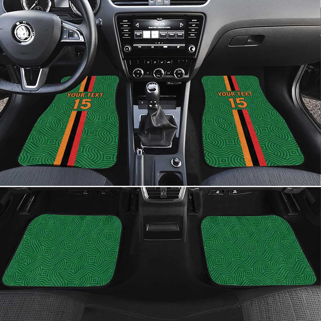 Custom Zambia Football Car Mats Go Copper Bullets